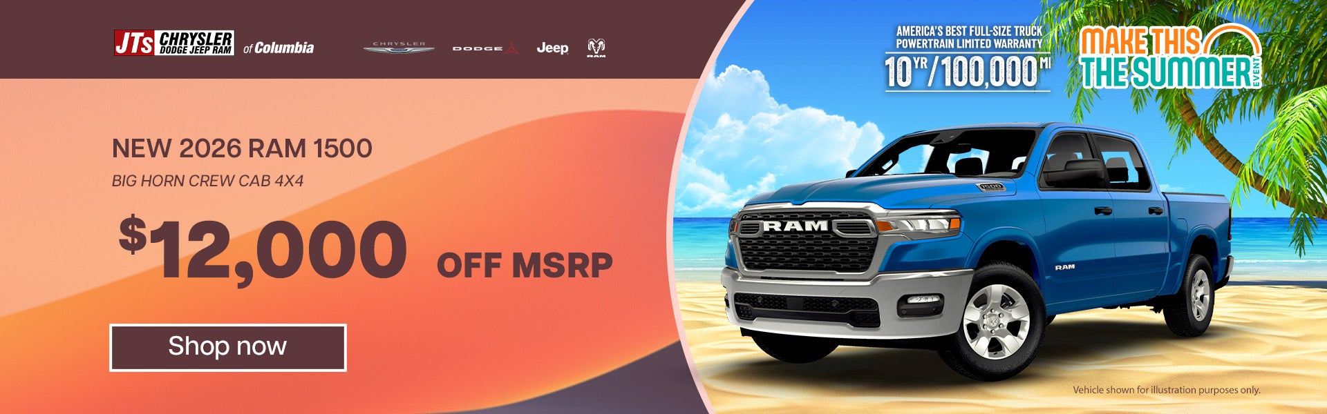 New 2026 RAM 1500 Big Horn Crew Cab 4x4 $12,000 off MSRP 