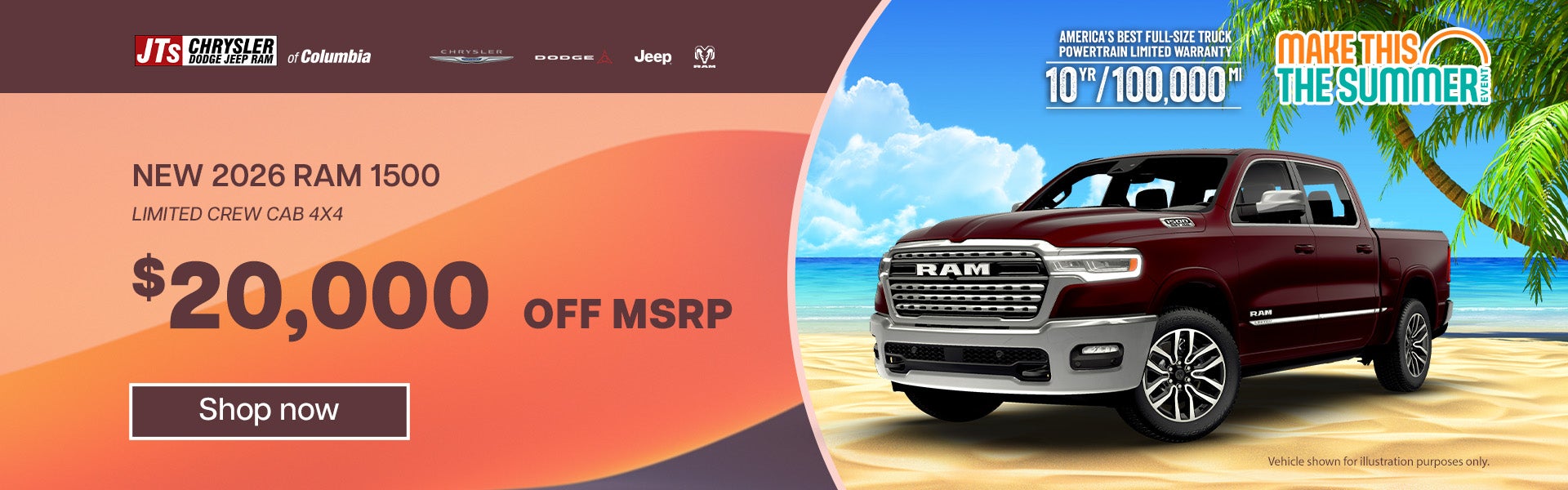 New 2026 RAM 1500 Limited Crew Cab 4x4 $20,000 off MSRP