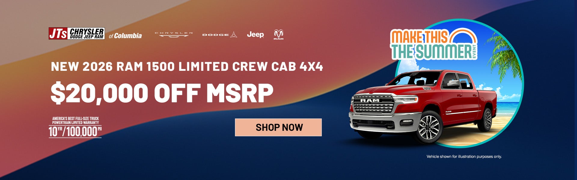2026 RAM 1500 Limited Crew Cab 4x4 $20,000 off MSRP