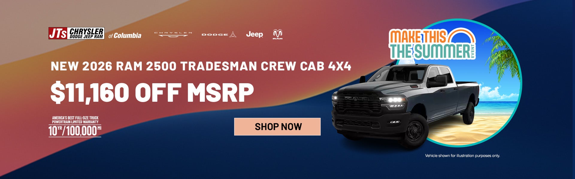 2026 RAM 2500 Tradesman Crew Cab $11,160 off MSRP